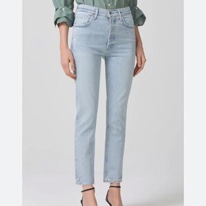 Citizens of Humanity Jolene button fly high rise straight Jeans